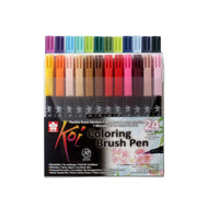 Marcador Pincel Artístico 6 Cores Koi Coloring Brush - Xbr-24 - Sakura