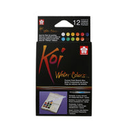 Estojo Aquarela em Pastilha Koi Water Colors com 12 Unidades Xncw-12h - Sakura