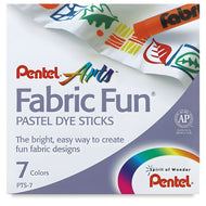 Estojo Giz Pastel para Tecido Fabric Fun com 7 Cores