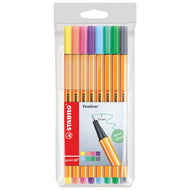 Estojo de Caneta Multiuso Point 88 Extrafina Stabilo 0.4Mm com 08 Cores Tons Pastel