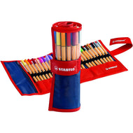 Estojo de Caneta Multiuso Point 88 Extrafina Stabilo 0.4Mm com 25 Cores - Rollerset