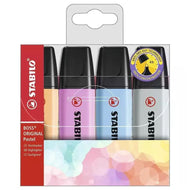 Estojo Marca Texto Boss Stabilo 5.0Mm com 04 Cores Pastel - 527706