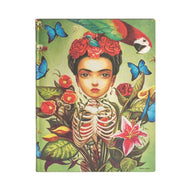 Caderno Paperblanks Frida Capa Flexível Ultra 100g/m² 18x23cm 176 Páginas com Pauta - Fb6528-9