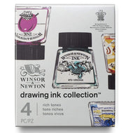 Kit Tinta Nankin para Desenho Collection Winsor & Newton 14ml com 4 Cores Ricas