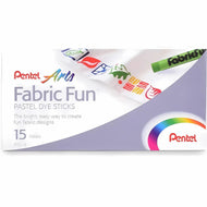 Estojo Giz Pastel para Tecido Fabric Fun com 15 Cores