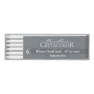 Estojo Mina de Giz White Chalk 5,6mm Cretacolor com 6 Unidades 261 52