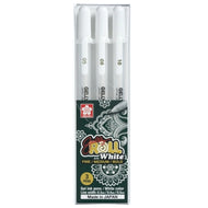 Caneta Gel Gelly Roll White com 3 Unidades - Xpgb-3wt - Sakura
