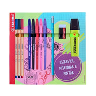 Estojo de Escrever Desenhar e Pintar Stabilo com 11 Peças