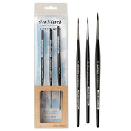 Kit Pincel da Vinci Casaneo 5598 com 3 Unidades - Tamanhos 2, 3 e 4 + Suporte de Madeira