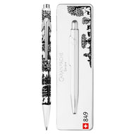 Caneta Esferográfica 849 Caran D'ache Popline com Estojo de Lata Papercutting