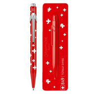 Caneta Esferográfica 849 Caran D'ache Popline com Estojo de Lata Totally Swiss