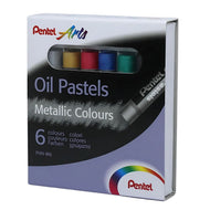 Estojo Giz Pastel Oleoso Phn Pentel com 6 Cores Metálica