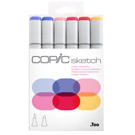 Estojo Marcador Copic Sketch Ponta Dupla com 6 Cores Floral Favorites 2
