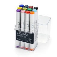 Estojo Marcador Copic Sketch Ponta Dupla com 12 Cores Básicas