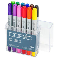 Estojo Marcador Copic Ciao Ponta Dupla com 12 Cores