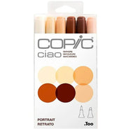 Estojo Marcador Copic Ciao Ponta Dupla com 6 Cores Retrato