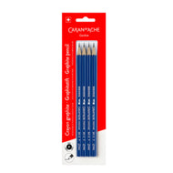 Kit Lápis Grafite Caran D'ache Edelweiss F com 4 Unidades