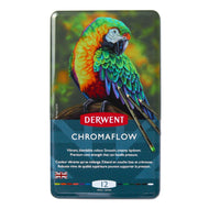Estojo Lápis de Cor Permanente Chromaflow com 12 Cores - Derwent