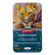 Estojo Lápis de Cor Permanente Chromaflow com 24 Cores - Derwent