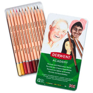 Estojo Lápis de Cor Aquarelável Academy Portrait com 12 Cores - Derwent