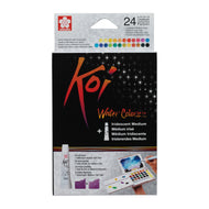Estojo Aquarela em Pastilha Koi Water Colors Iridescente 24 Cores Xncw-24n-5l - Sakura