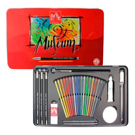 Kit Desenho Caran D'ache 18 Minas Aquarelaveis Museum + Porta Mina