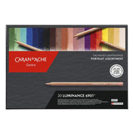 Estojo Lápis de Cor Caran D'ache Luminance Portrait com 20 Cores