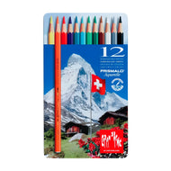 Estojo Lápis de Cor Prismalo Caran D'ache Aquarelável com 12 Cores