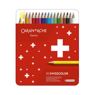 Estojo de Lápis de Cor Caran D'ache Swissmade Permanente com 18 Cores