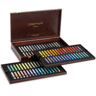 Estojo de Madeira Giz Pastel Oleoso Caran D'ache Neopastel com 96 Cores
