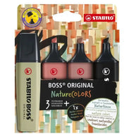 Estojo Marca Texto Boss Stabilo 5.0Mm Nature Colors com 04 Cores - 57409