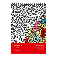 Bloco de Colorir Caran D'ache A5 Keith Haring 200gr com 20 Folhas