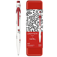 Caneta Esferográfica 849 Caran D'ache Keith Haring Branco com Estojo de Lata