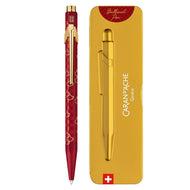 Caneta Esferográfica 849 Caran D'ache Dragon Burgundy com Estojo de Lata