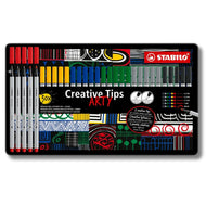 Caneta Multiuso Stabilo Creative Tips Arty Graduado Estojo em Lata com 30 Cores