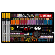Caneta Multiuso Stabilo Creative Tips Arty Graduado Estojo em Lata com 50 Cores