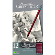 Estojo Lápis Grafite Cleos Fine Art Cretacolor Graduado com 12 Peças - 16052