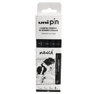 Estojo Caneta Tecnica Pin Fine Line Preto com 4 Unidades Manga
