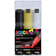 Est Caneta Posca Pc-8k Ponta Bold 8mm com 3 Cores