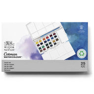 Estojo Tinta Aquarela Pastilha Cotman Winsor & Newton com 25 Peças