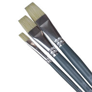 Kit 3 Pinceis Winsor & Newton Foundation para Oleo Cerda Curta Natural