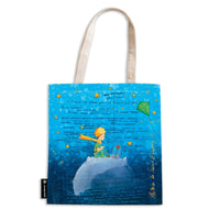 Bolsa Canvas Bag Paperblanks o Pequeno Príncipe 38x38cm em Algodão com Bolso Interno