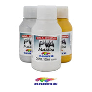 Tinta Pva para Artesanato Corfix Metálica 100ml - 16111