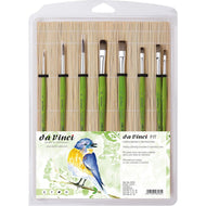 Kit Pincel da Vinci Fit Synthetics com 8 Unidades + Tapetinho de Bambu - Séries 373, 374, 375