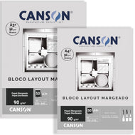 Bloco Canson Linha Técnica Layout Margeado 90g/m² 50 Folhas
