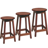 Banco de Madeira com Assento de Madeira Trident - 45cm, 61cm ou 76cm