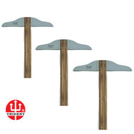 Régua T de Madeira Cabeçote Fixo com Borda Acrílica Trident - Tamanhos de 50cm a 100cm