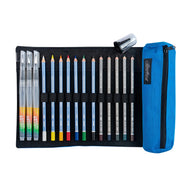 Conjunto para Desenho Cretacolor Pencil Wrap Aqua com 15 Peças - Azul 400 71