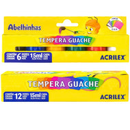 Kit Tempera Guache 06 Cores 15ml Acrilex
