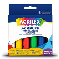 Estojo Tinta Acripuff Acrilex Arte Teen 20ml com 6 Cores